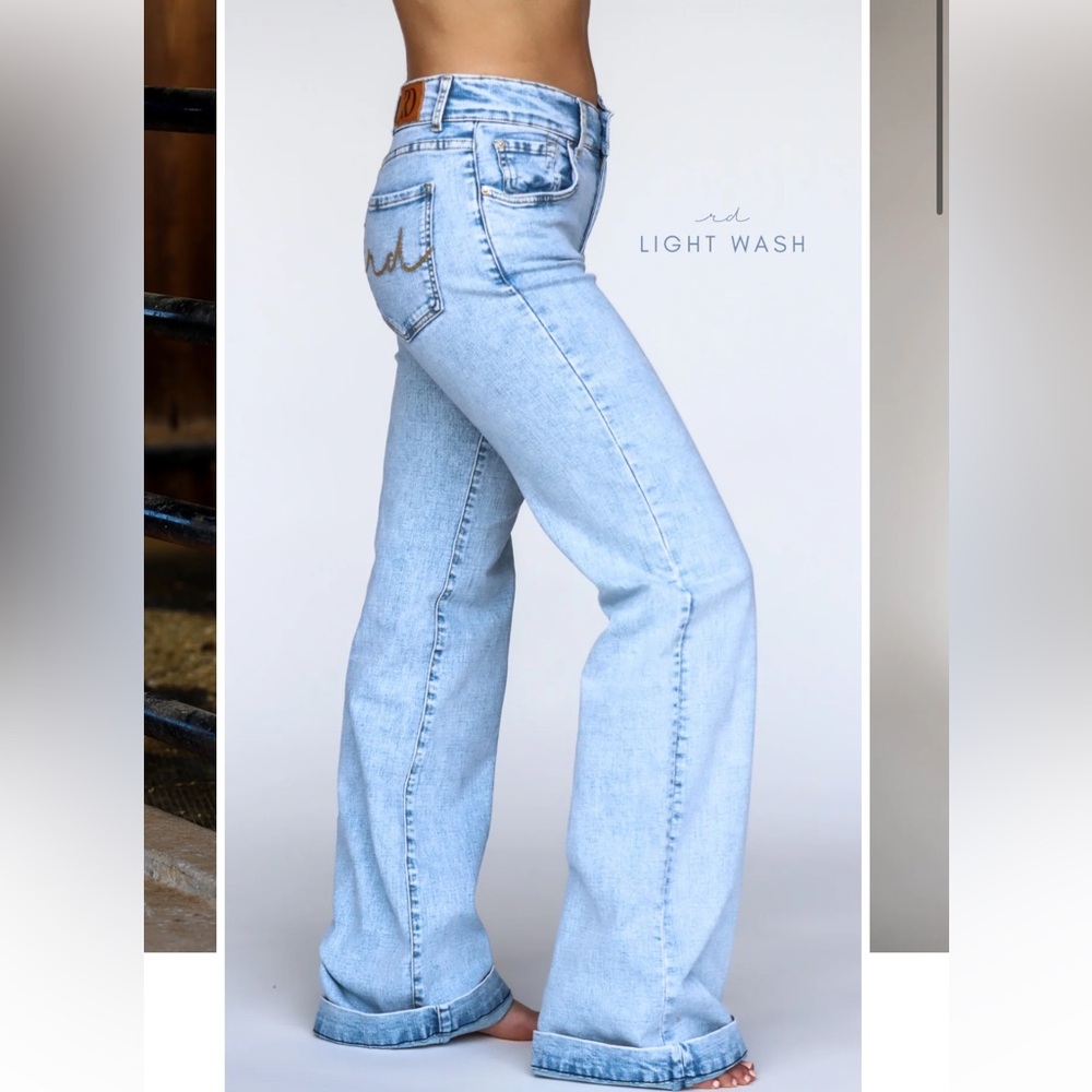 Black/grey wash western trouser jeans